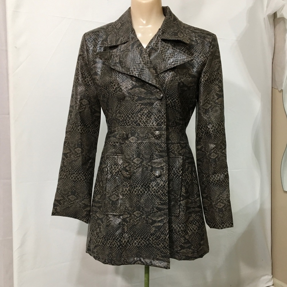 BCBGMaxazaria snake skin print coat